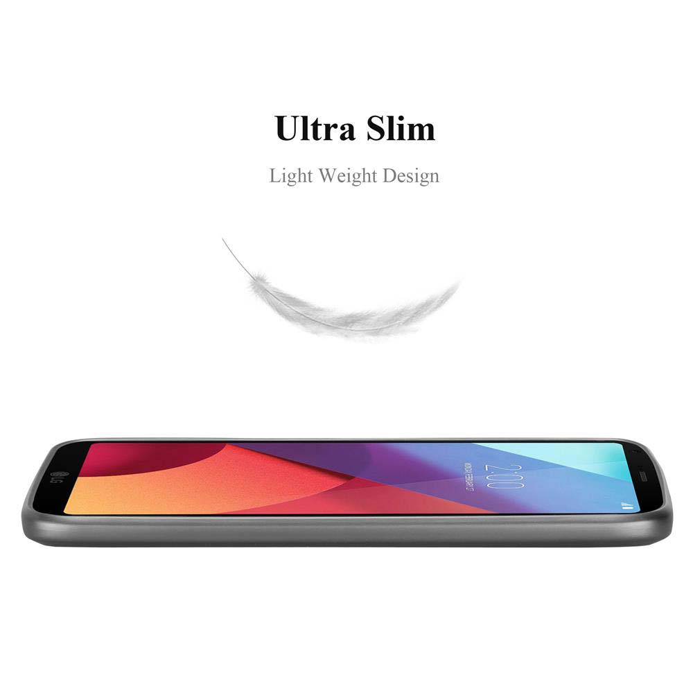 Un telefono su una superficie. Il testo dice design ultra sottile e leggero. Una piuma è sopra il telefono.