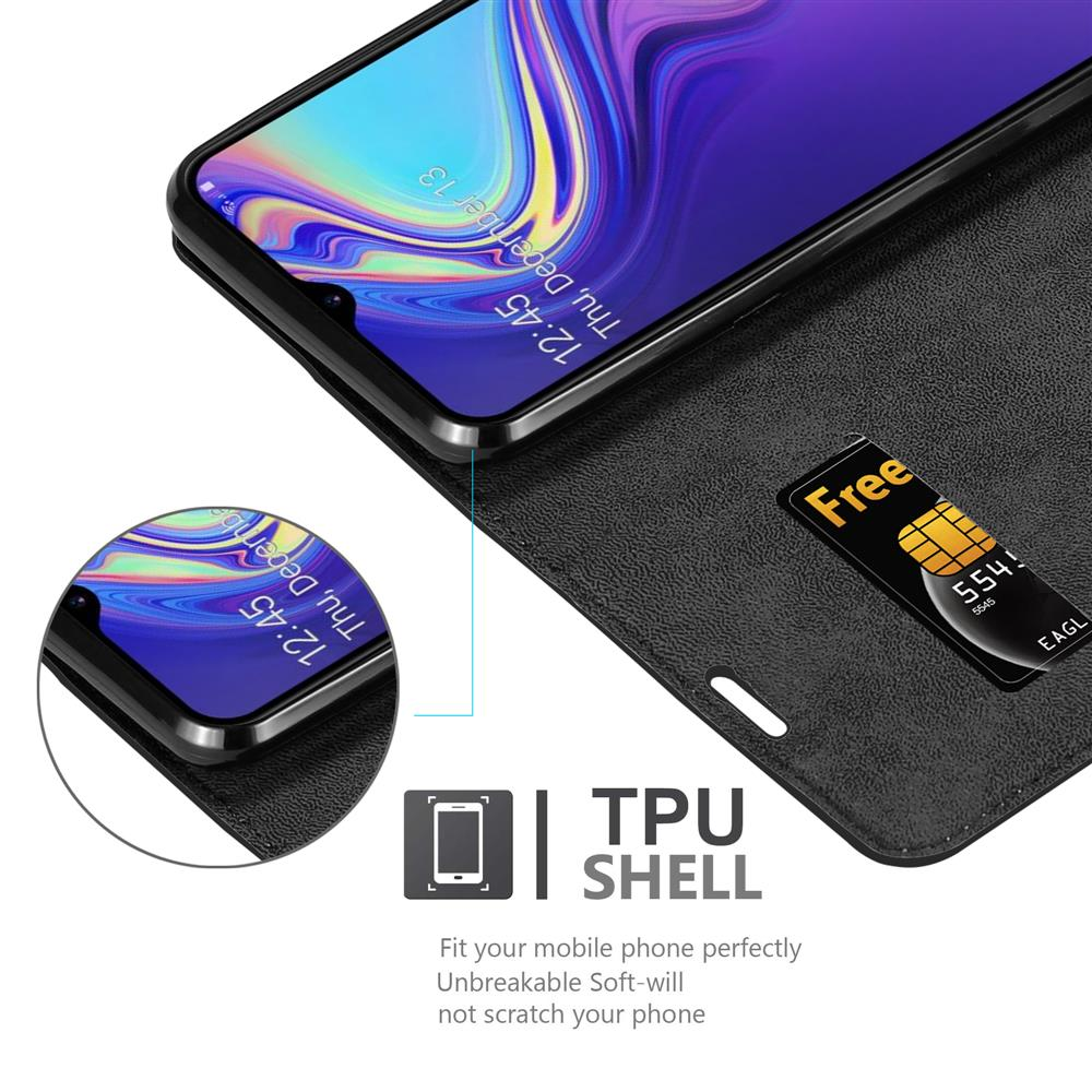 Telefon in einer Hülle mit Kreditkarte. Zeit auf dem Bildschirm: 12:45, Do., 13. Dezember. Text: TPU Shell.