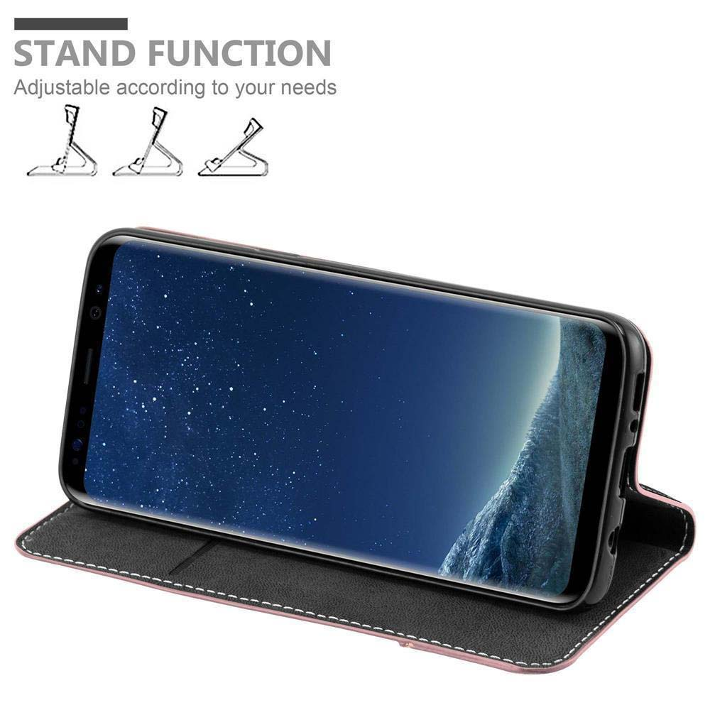 Schwarzes Telefon in einer schwarzen Hülle. Die Hülle befindet sich in der Standposition. Telefon zeigt an.