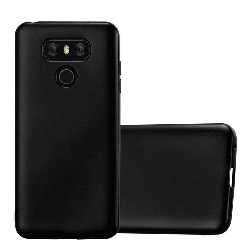 Custodia nera per telefono. Sono visibili due custodie nere per telefono. Entrambe sono in posizione verticale.
