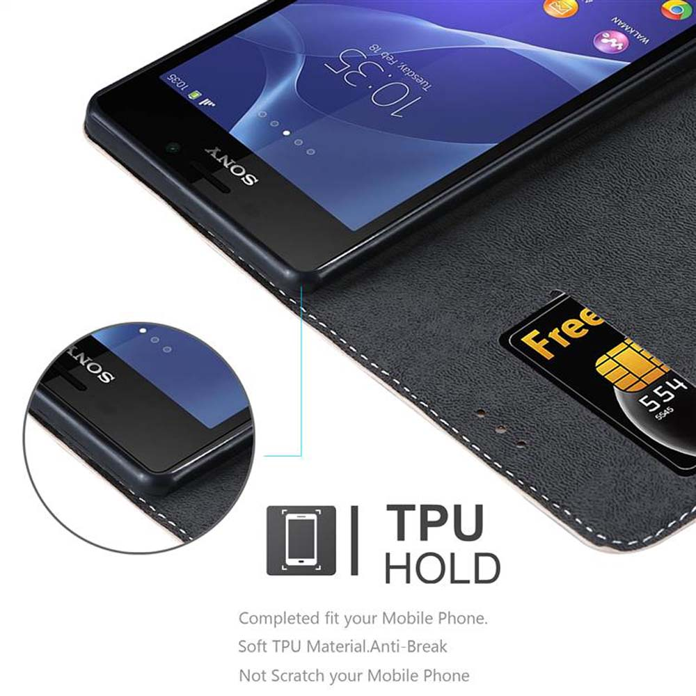 Telefono in una custodia. Testo: TPU Hold, Vestibilità completa, Materiale TPU morbido, Anti-rottura, Non graffia.