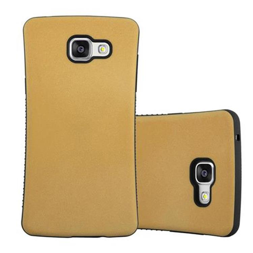 Dos fundas de teléfono, una frontal y otra trasera, ambas color canela.