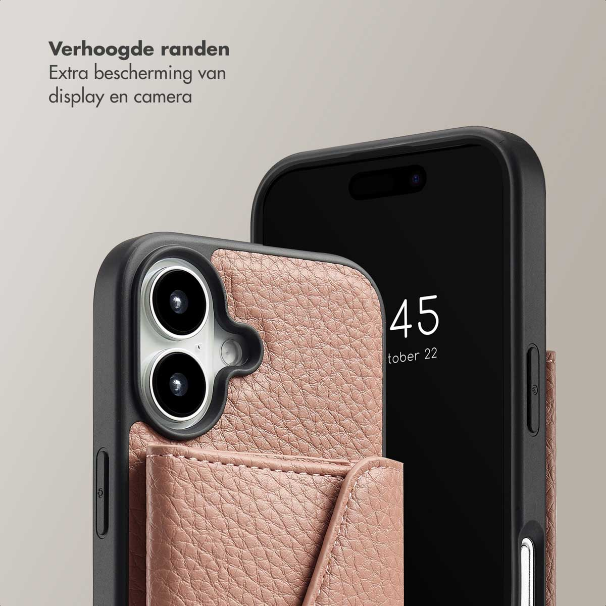 SELENCIA Sera Koordhoes met pashouder envelop - Geschikt voor Apple iPhone 16 - Telefoonhoesje voor Apple iPhone 16 Roze