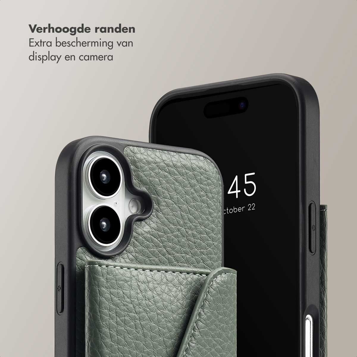 SELENCIA Coque avec lanière compatible avec iPhone 16 Étui de Téléphone voor Apple iPhone 16 Vert