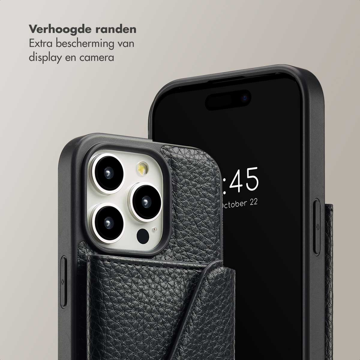 SELENCIA Coque avec lanière compatible avec iPhone 15 Pro Étui de Téléphone voor Apple iPhone 15 Pro Noir