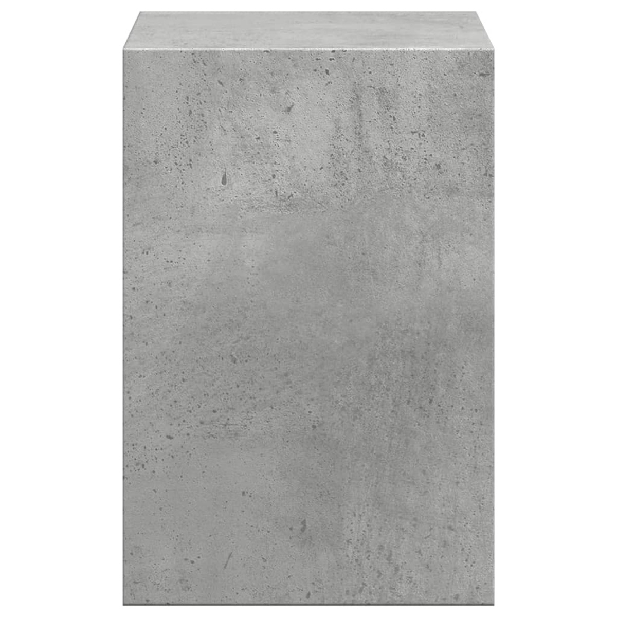 Grauer Betonblock, einfache, rechteckige Form.