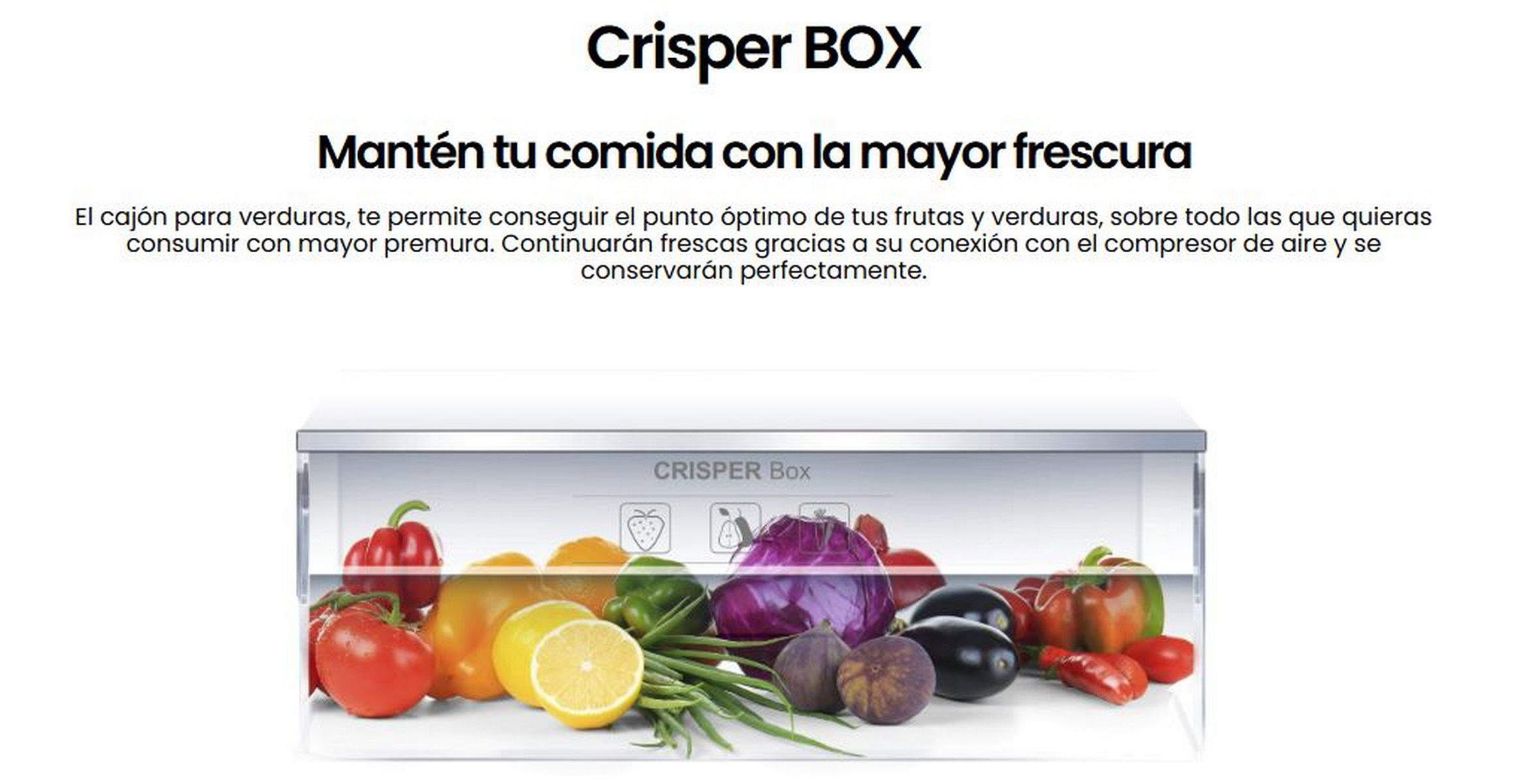 Cajón de verduras de refrigerador lleno de verduras como tomates, pimientos y limón.