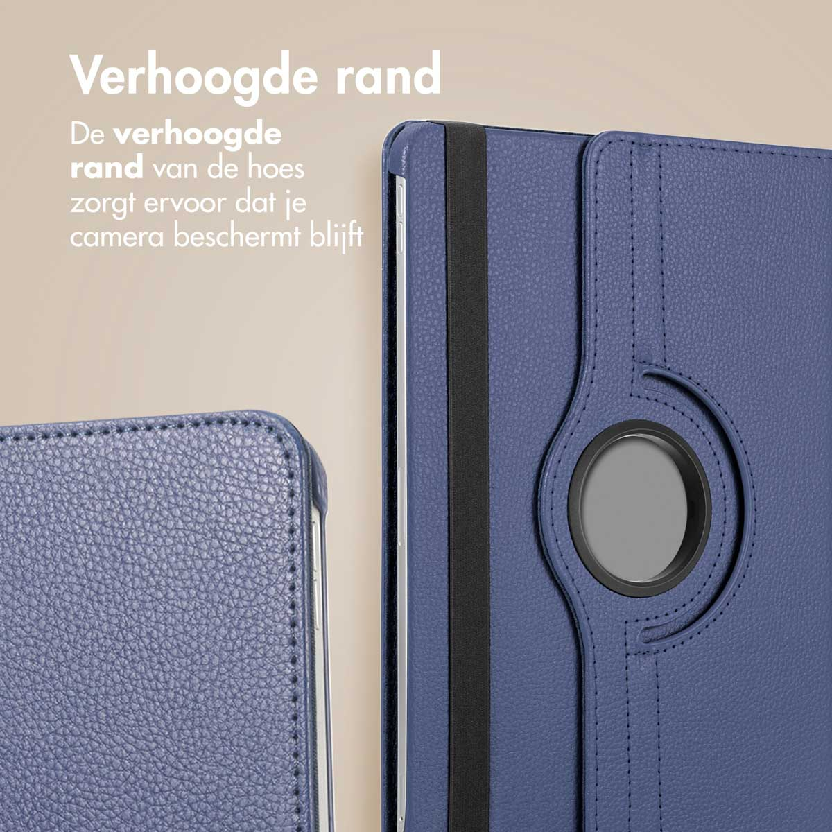 IMOSHION 360° Draaibare Bookcase - Tablet Case 12.7 in Dark Blue