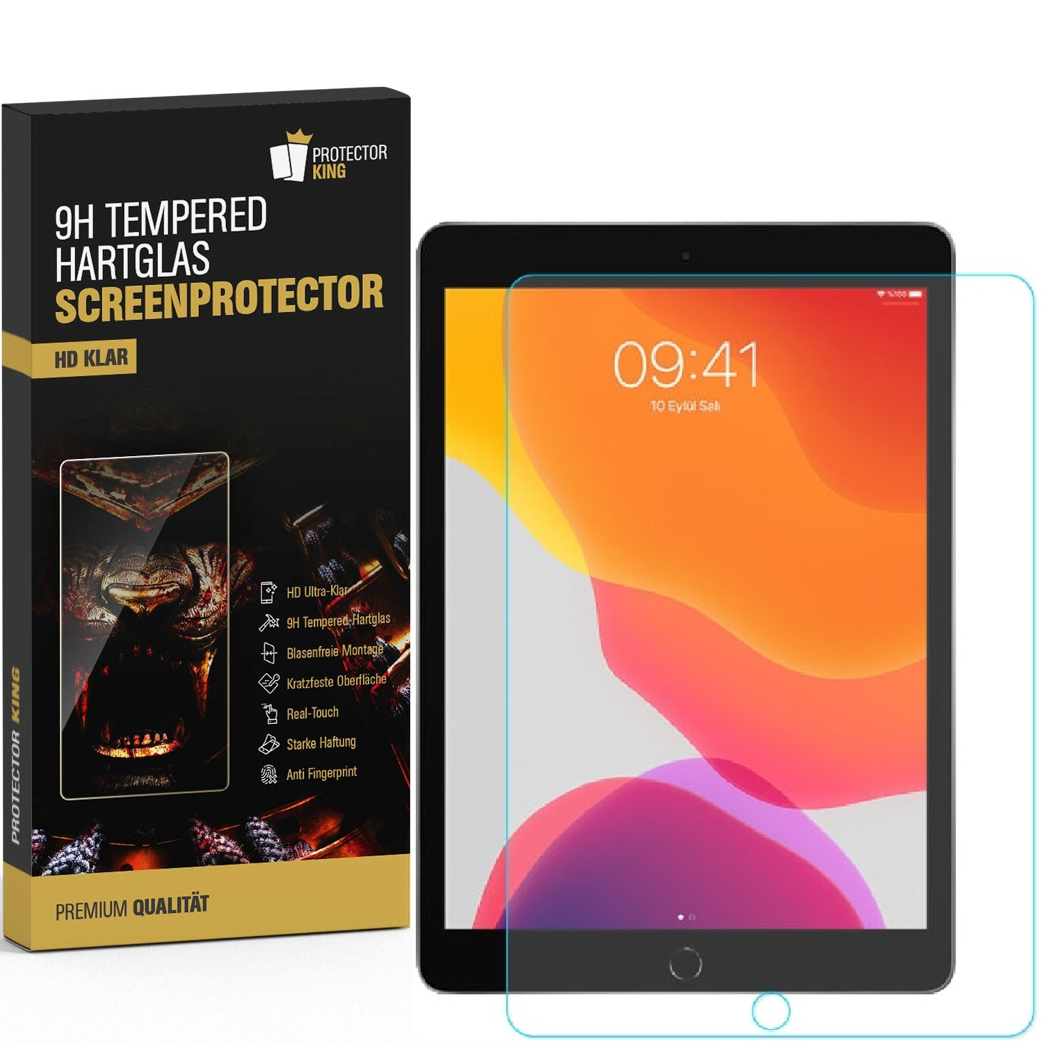 PROTECTORKING 6x echtes Tempered 9H Panzerglas matt Anti-Reflex Displayschutz (für Apple iPad 10.2 7/ 8/ 9 Generation)