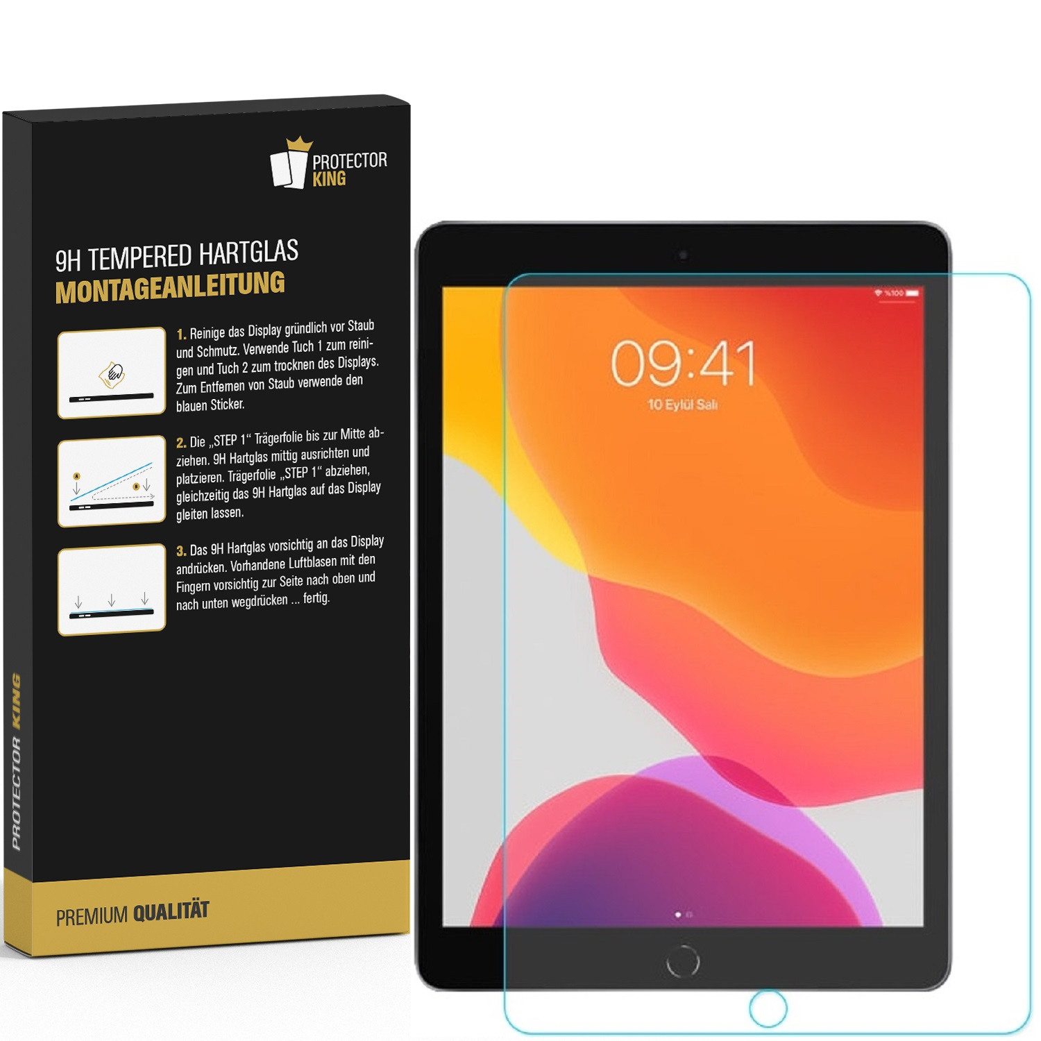 PROTECTORKING 6x echtes Tempered 9H Panzerglas matt Anti-Reflex Displayschutz (für Apple iPad 10.2 7/ 8/ 9 Generation)