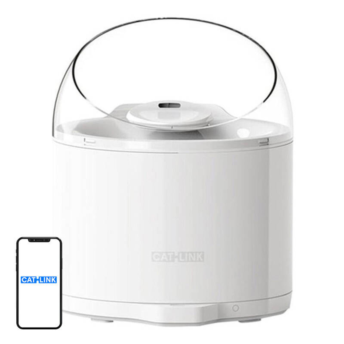 Caja blanca y amarilla con detalles del producto. Imágenes de carga del teléfono.