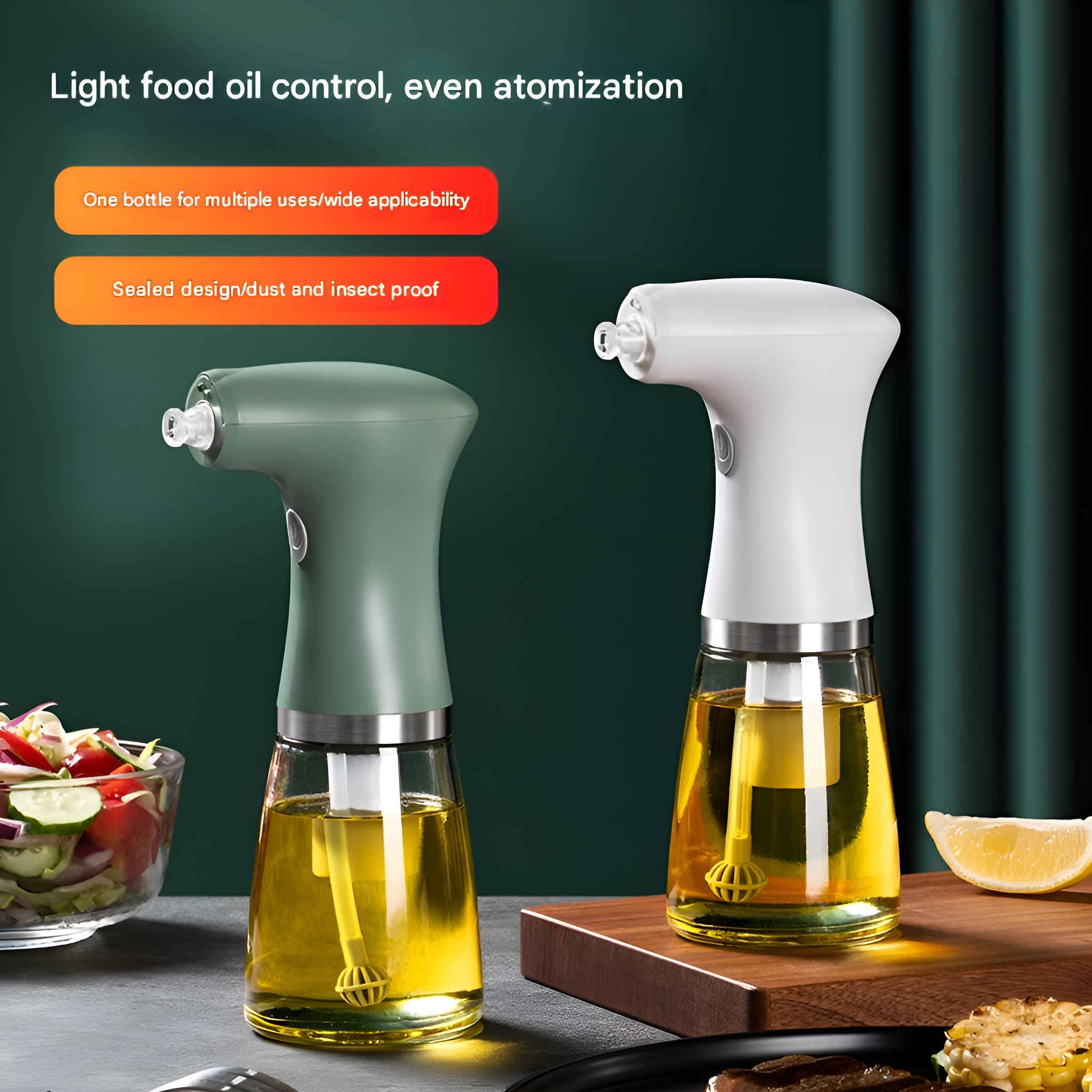 Oliesproeier voor koken, olijfolie sproeier, olie mister, olie sproeier voor heteluchtfriteuse, olie spuitfles voor salade, BBQ, keuken bakken, braden