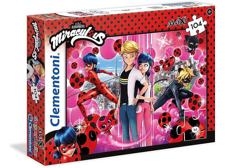 Clementoni 3D Vision Puzzle - Miraculous Ladybug - 104 Pezzi Con Occhiali 3D
