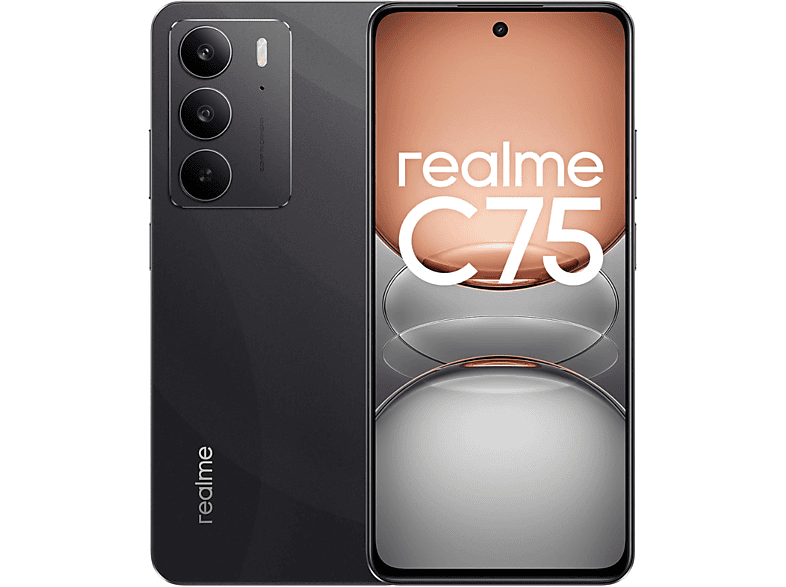 REALME C75, Black, Móvil Android, 128 GB, 8 GB RAM, 6,72 