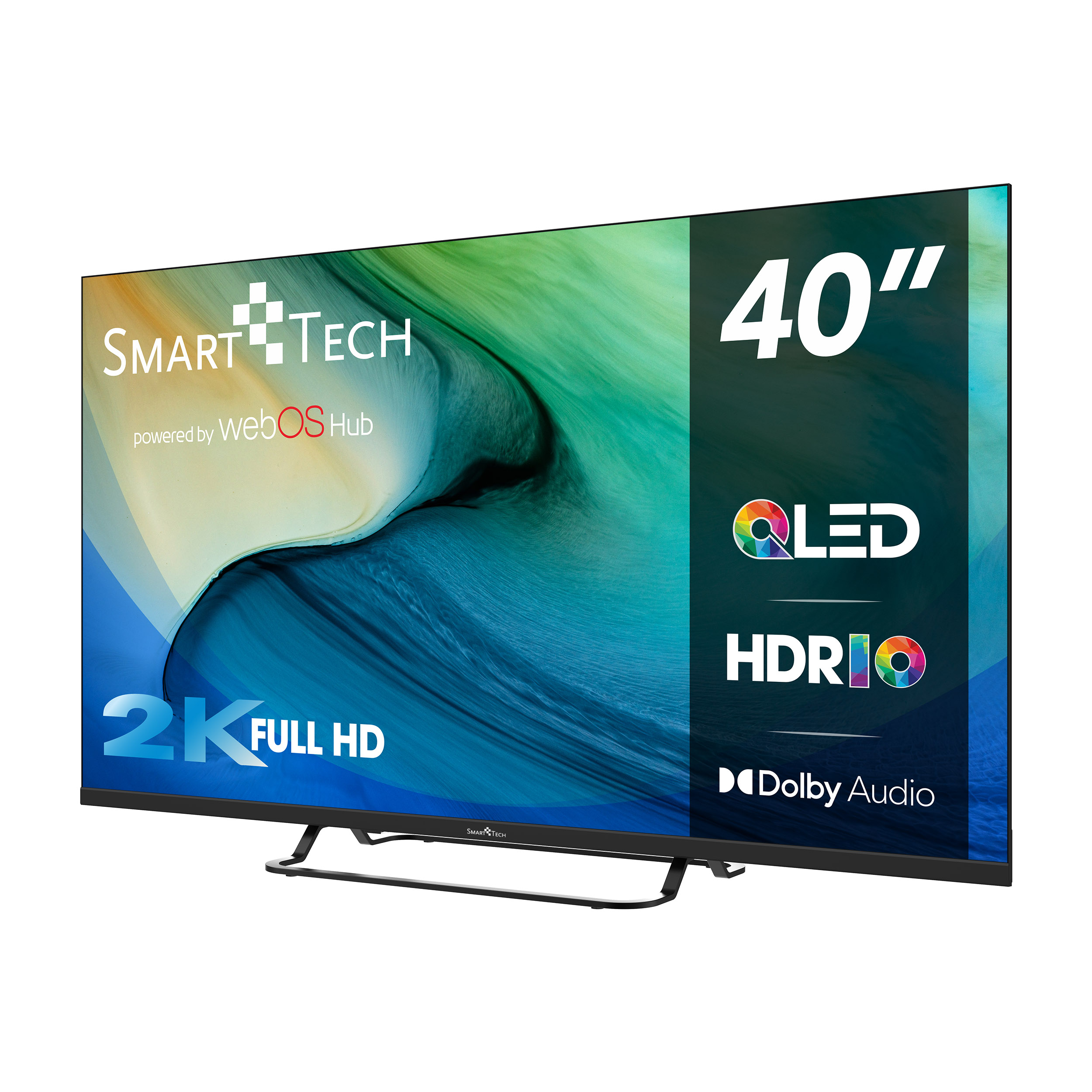 Telewizor Smart Tech 40 cali z 2K Full HD, QLED, HDR10 i Dolby Audio.