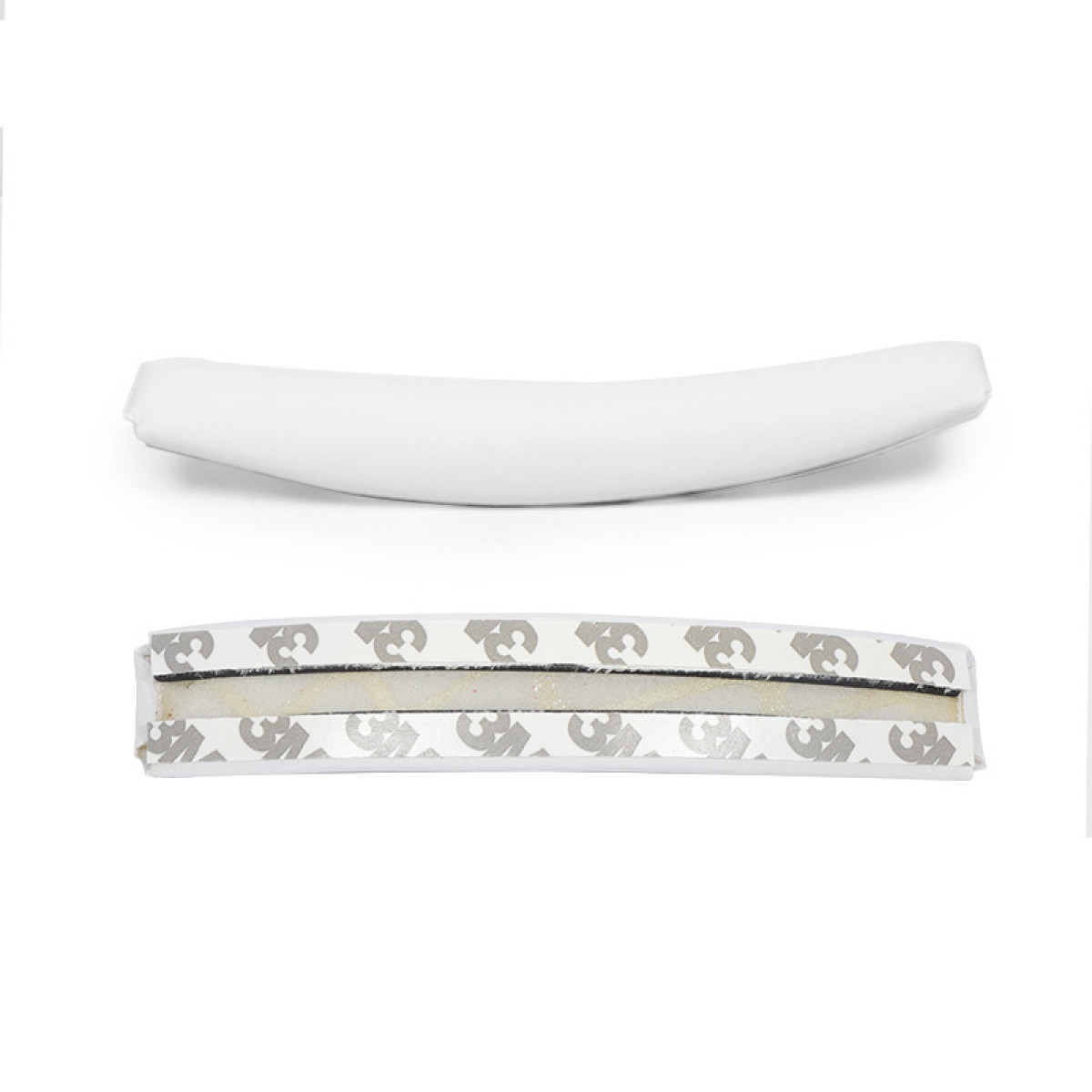 Biała opaska na głowę i pasek samoprzylepny na białym tle.