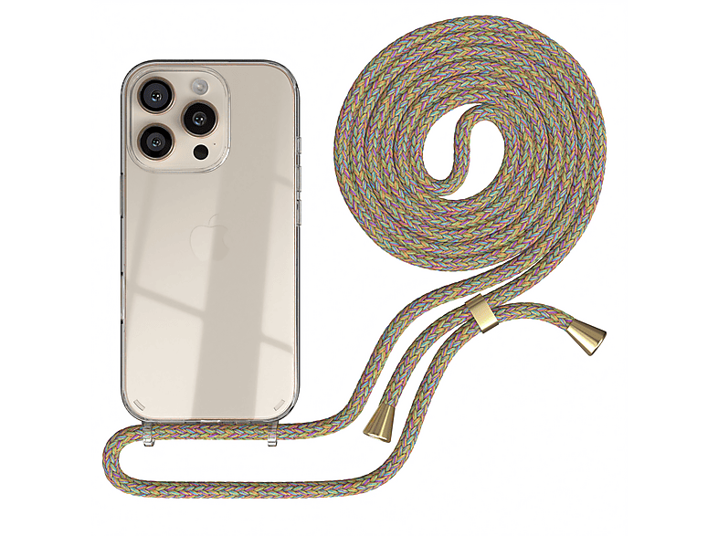 EAZY CASE Handykette – Verstellbares Umhängeband Mit Silikon-Hülle, Kompatibel Mit IPhone 13 Pro, Länge 90-145 Cm