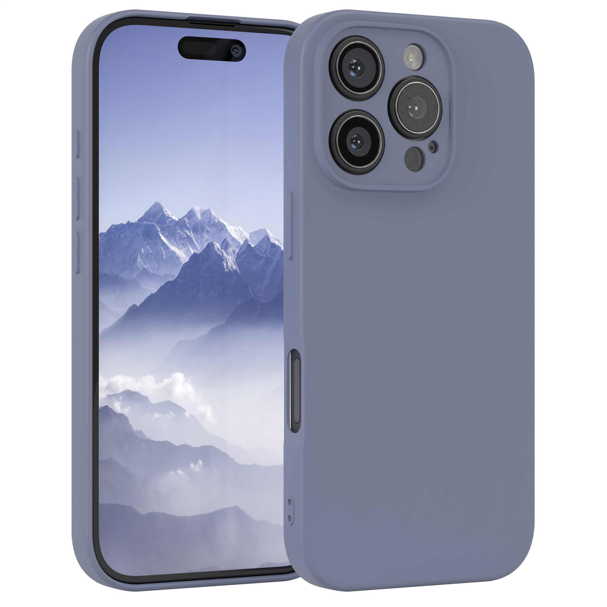 Zwei Telefone in Hüllen. Eines ist blau, das andere grün. Beide haben mehrere Kameralinsen.