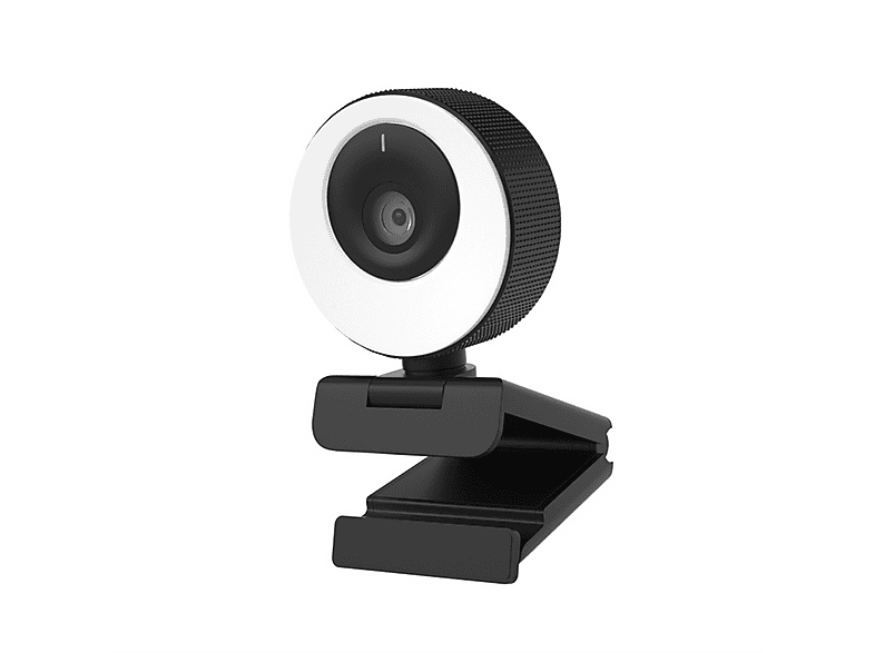 Gaming Webcam 1080P 60FPS Mit RGB Ringlicht & Autofokus – Streaming Kamera Mit Dual Mikrofon Für PC, Mac, Laptop