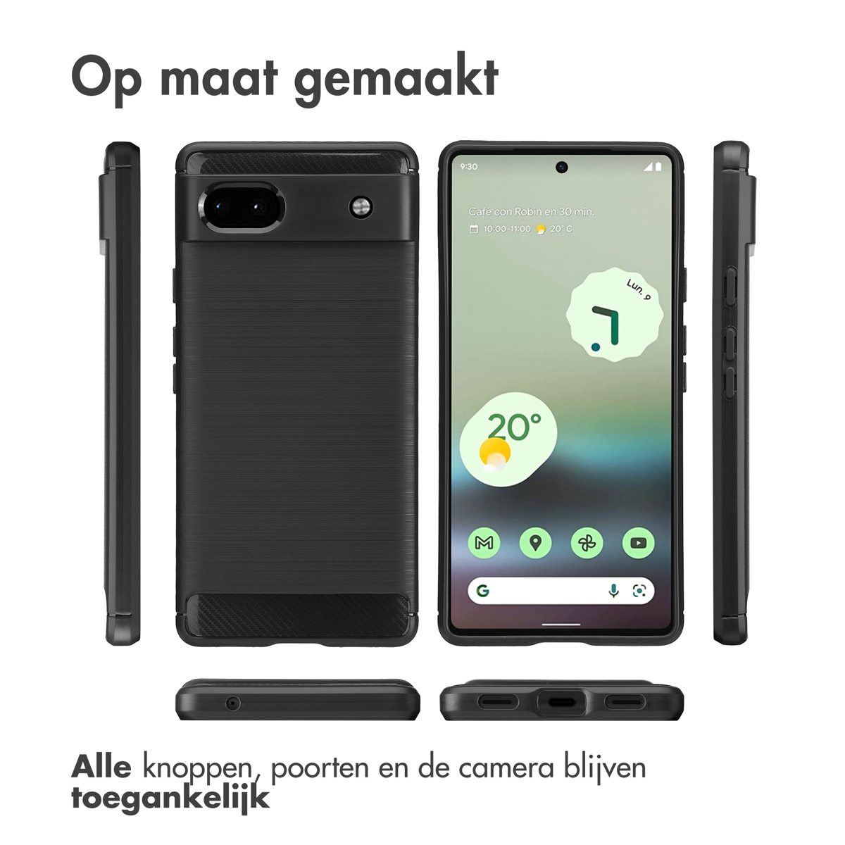 IMOSHION Brushed COVER per Google Pixel 6a, Nero