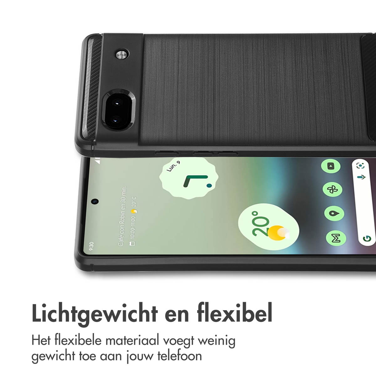 IMOSHION Brushed COVER per Google Pixel 6a, Nero