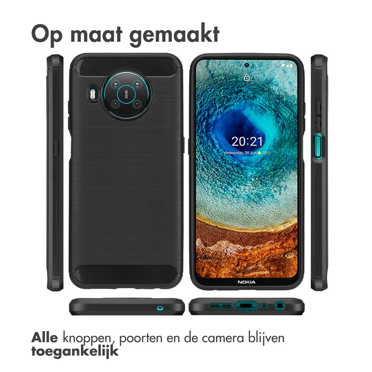IMOSHION Brushed Backcover, Backcover, Nokia, Nokia X10/Nokia X20, Schwarz