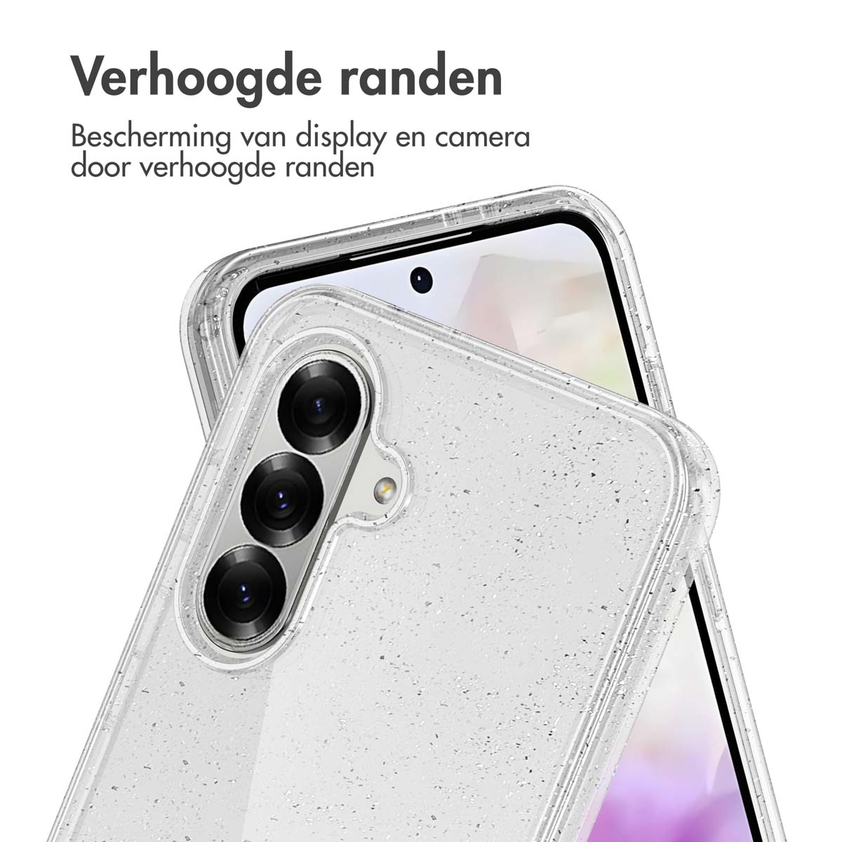 Coque avec bords surélevés. Protège l'écran et la caméra.