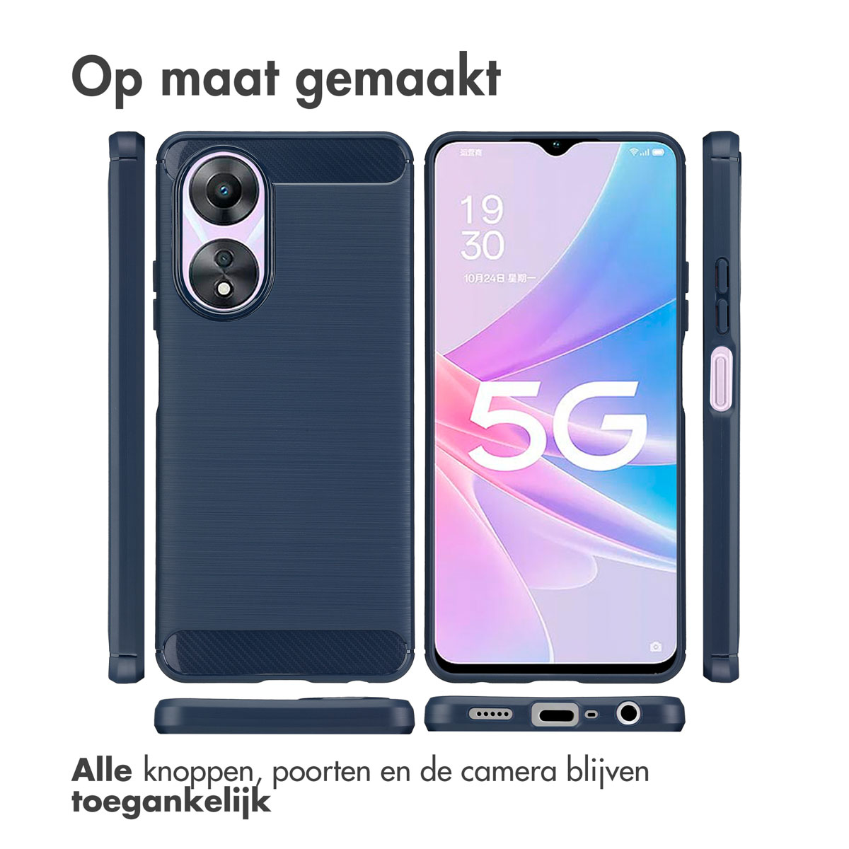 Coque de téléphone avec téléphone. Le téléphone est dans une coque. Tous les boutons, ports et l'appareil photo restent accessibles.