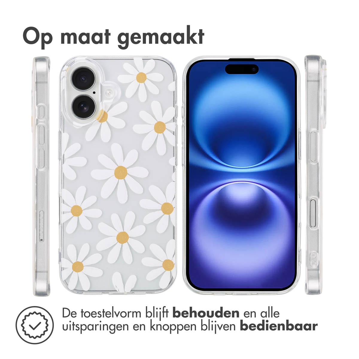 IMOSHION Design hoesje verpakking geschikt voor Apple iPhone 16 Telefoonhoesje Meerkleurig