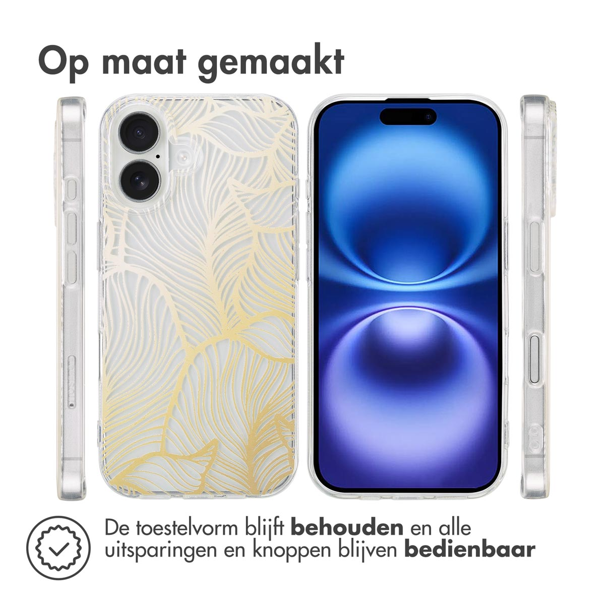IMOSHION Design hoesje verpakking - Geschikt voor Apple iPhone 16 - Telefoonhoesje Meerkleurig