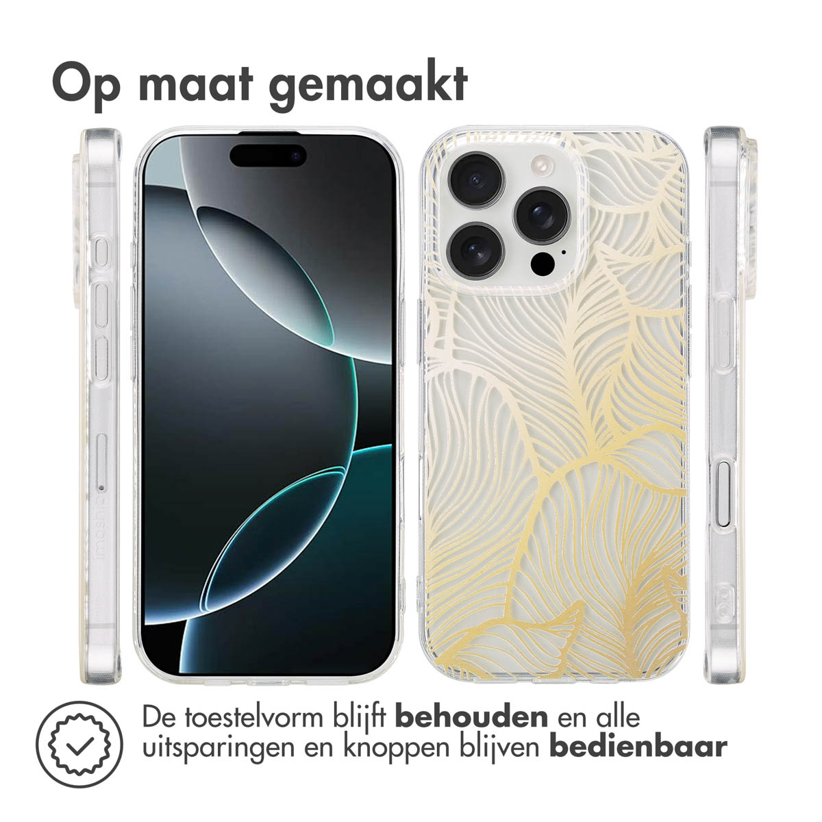 IMOSHION Transparante coque compatible avec iPhone 16 Pro Étui de Téléphone voor Apple iPhone 16 Pro Multicolore