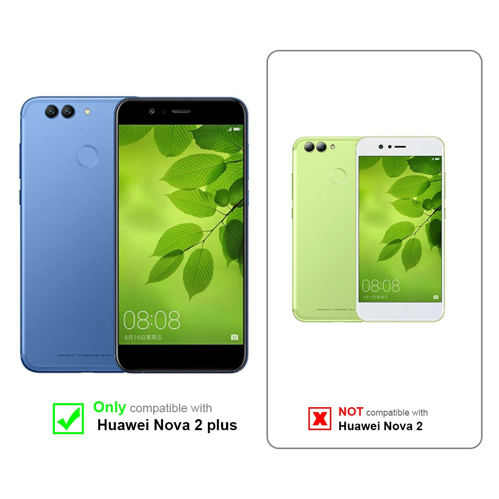 Due telefoni, uno blu e uno verde. Il blu è compatibile e il verde no.