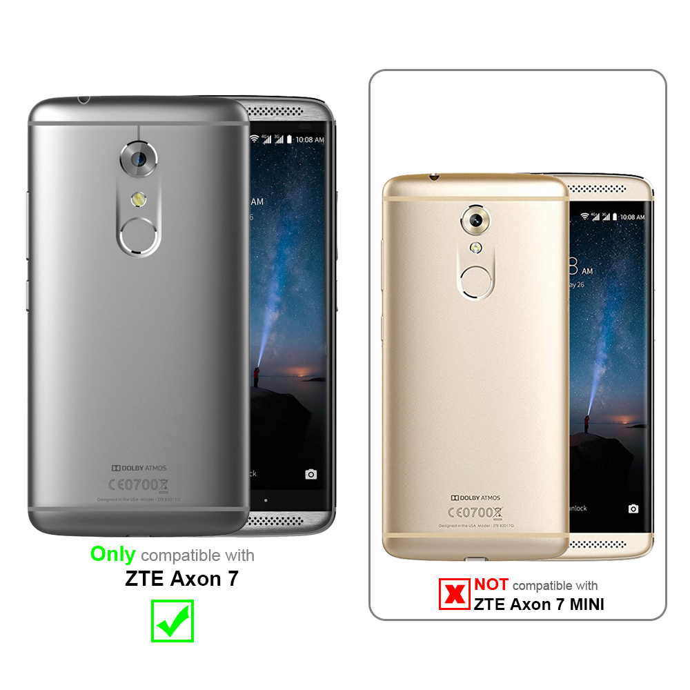Zwei Telefone nebeneinander. Eines ist silber, das andere gold. Text weist auf die Kompatibilität mit einem Telefon hin.
