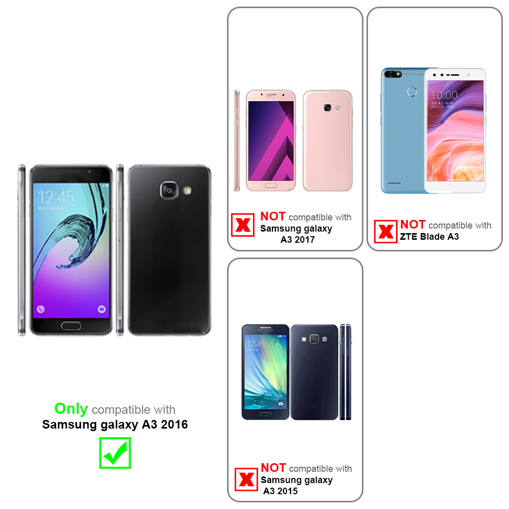 Comparación de fundas para teléfonos. Una es compatible, las otras no.