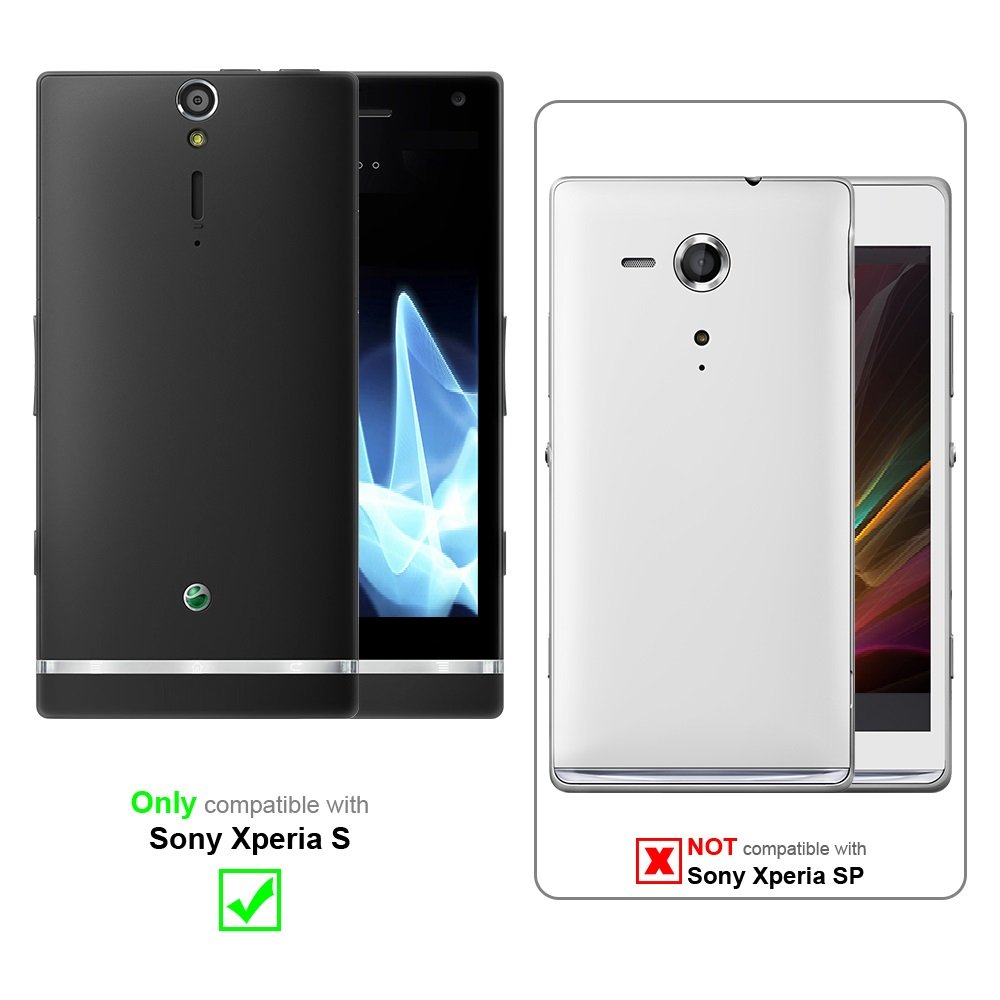 Due smartphone, uno nero e uno bianco, con informazioni sulla compatibilità indicate sull'immagine.