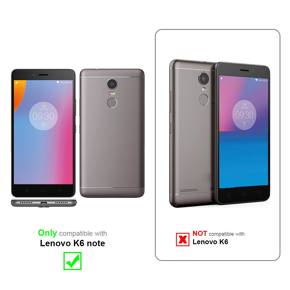 Zwei Smartphones, eines zeigt einen rosa-blauen Bildschirm, das andere ist grau. Text zeigt Kompatibilität.