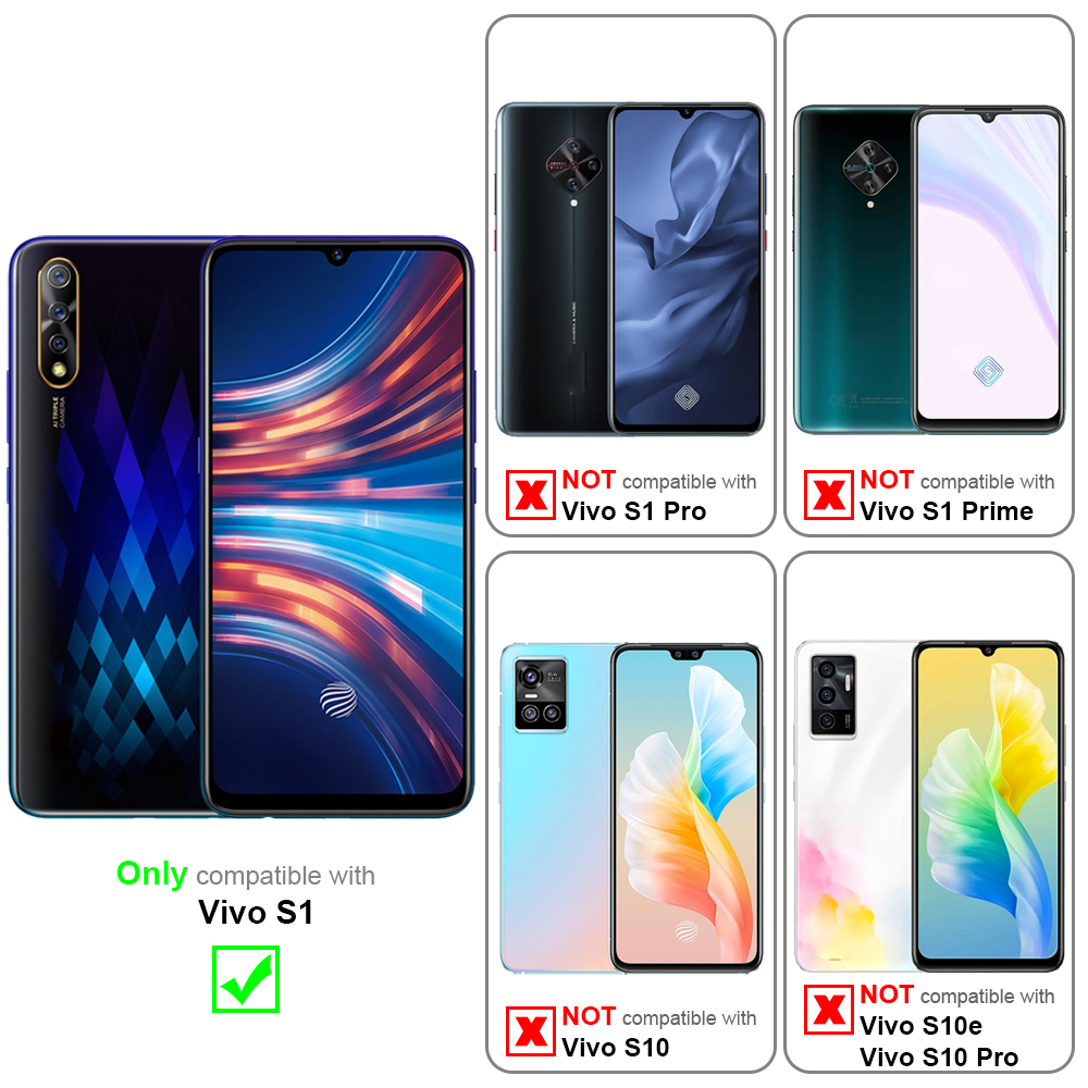 Tabella di compatibilità del telefono. Solo Vivo S1 è compatibile. Altri modelli con una 'X' rossa.
