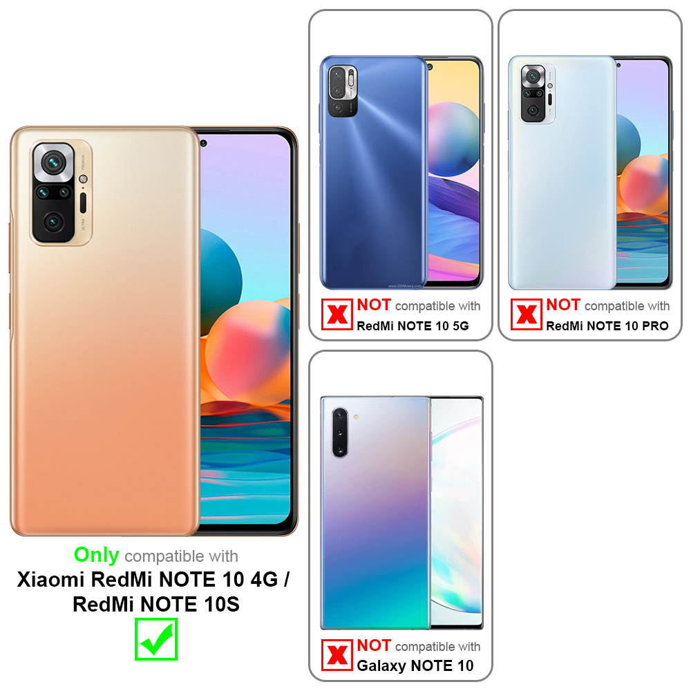 Confronto compatibilità custodia telefono. Solo compatibile con Xiaomi Redmi NOTE 10 4G/10S.