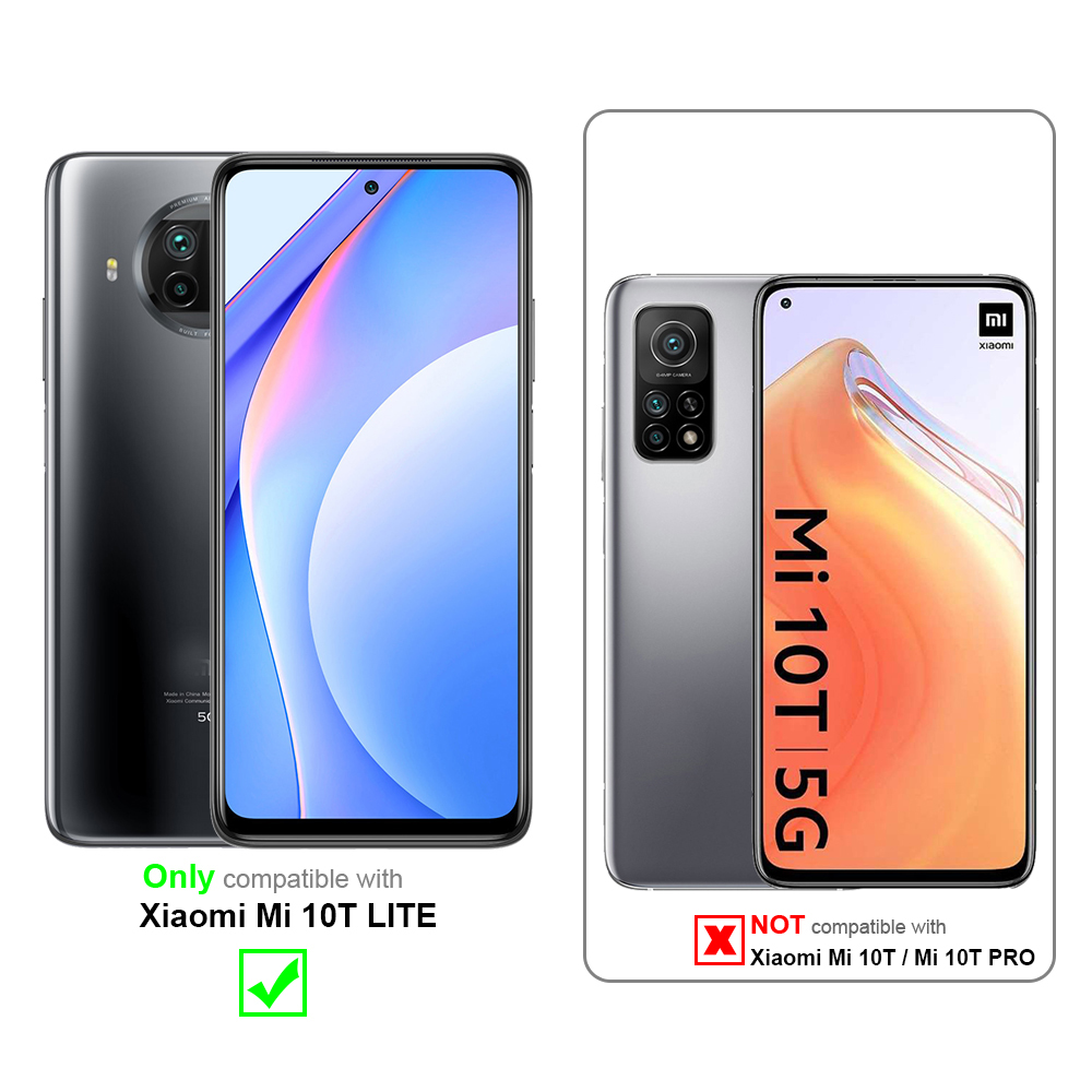 Zwei Smartphones mit unterschiedlichen Rückseiten, eines grau und eines schwarz, mit Text und Häkchen.