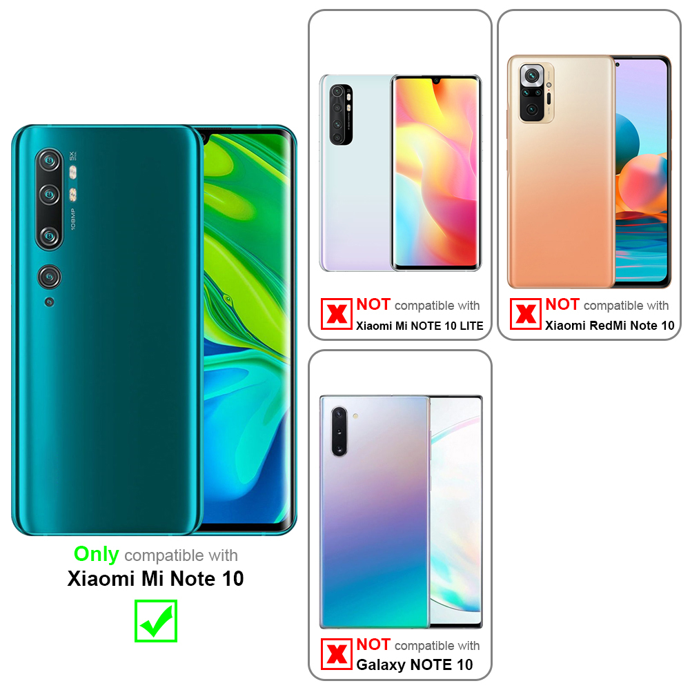 Telefon-Kompatibilitätstabelle. Zeigt Modelle, die mit Xiaomi Mi Note 10 kompatibel sind.