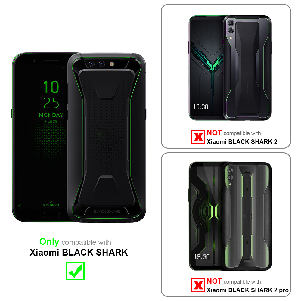 Zwei Black Shark-Telefone. Nur das erste ist mit Xiaomi BLACK SHARK kompatibel.