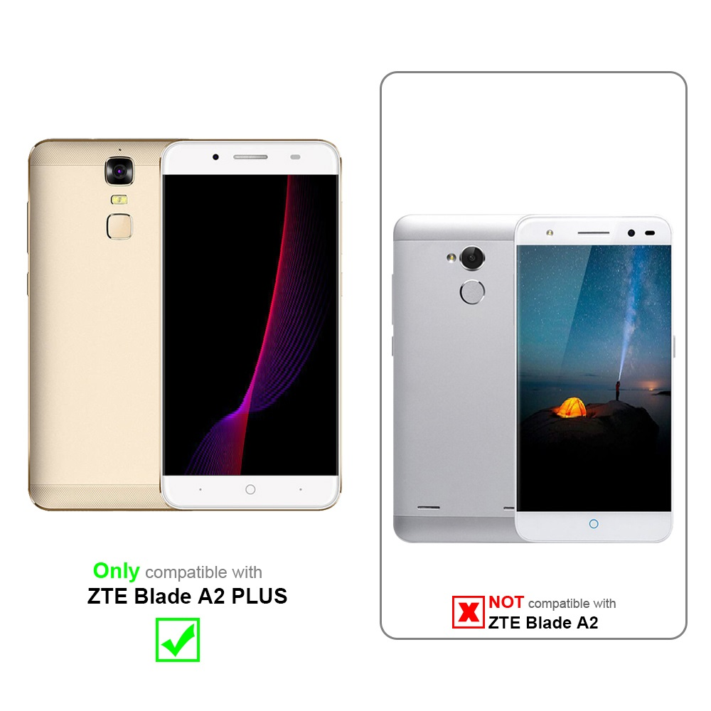 Due telefoni, uno oro e uno argento, con un segno di spunta accanto all'A2 Plus.