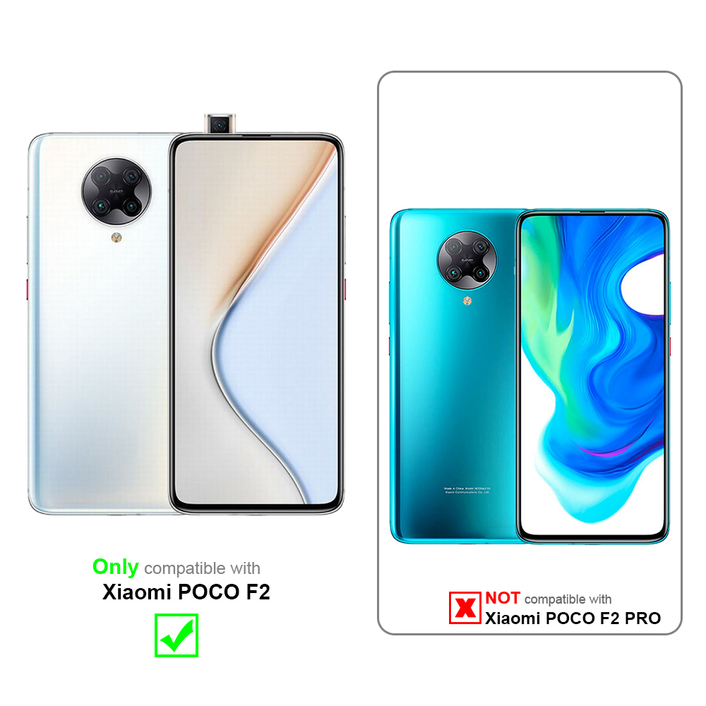 Zwei Smartphones, eines weiß und eines türkis, mit Kompatibilitätsinformationen auf dem Bild.