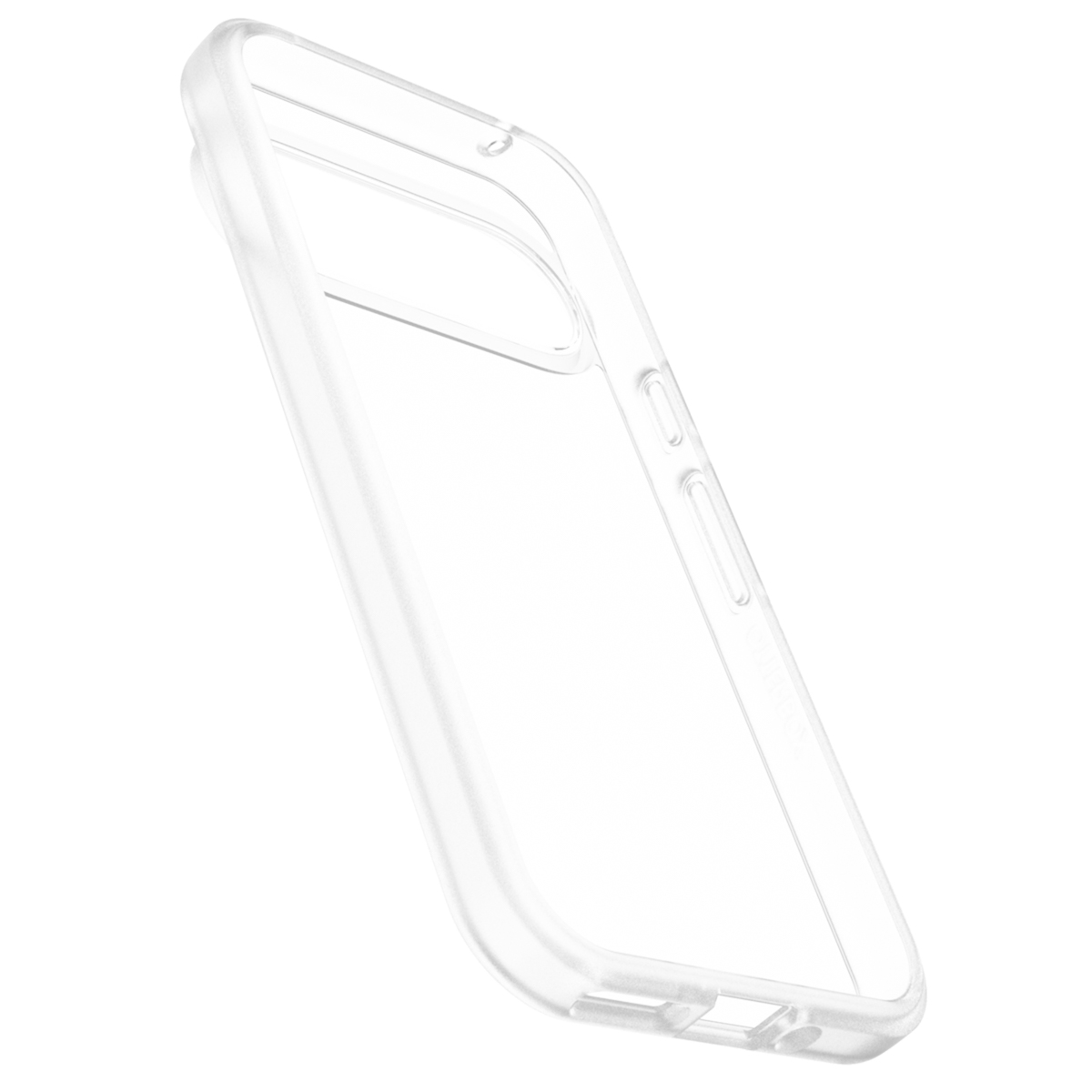 Custodia trasparente per telefono. Design trasparente e semplice. Bordi arrotondati e fori.