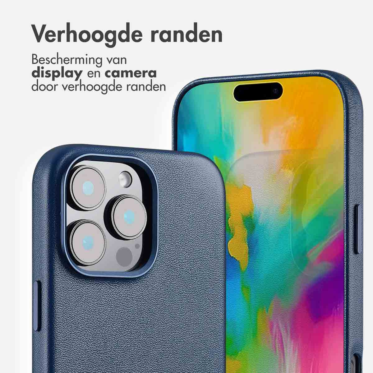 ACCEZZ Coque arrière compatible avec iPhone 16 Pro Max Étui de Téléphone voor Apple iPhone 16 Pro Max Bleu foncé