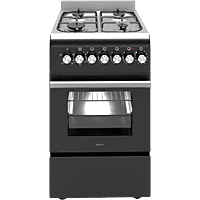 MediaMarkt WIGGO WO-E505R(BX) Fornuis - Gas - Gas / Netvoeding - Breedte 50 cm aanbieding