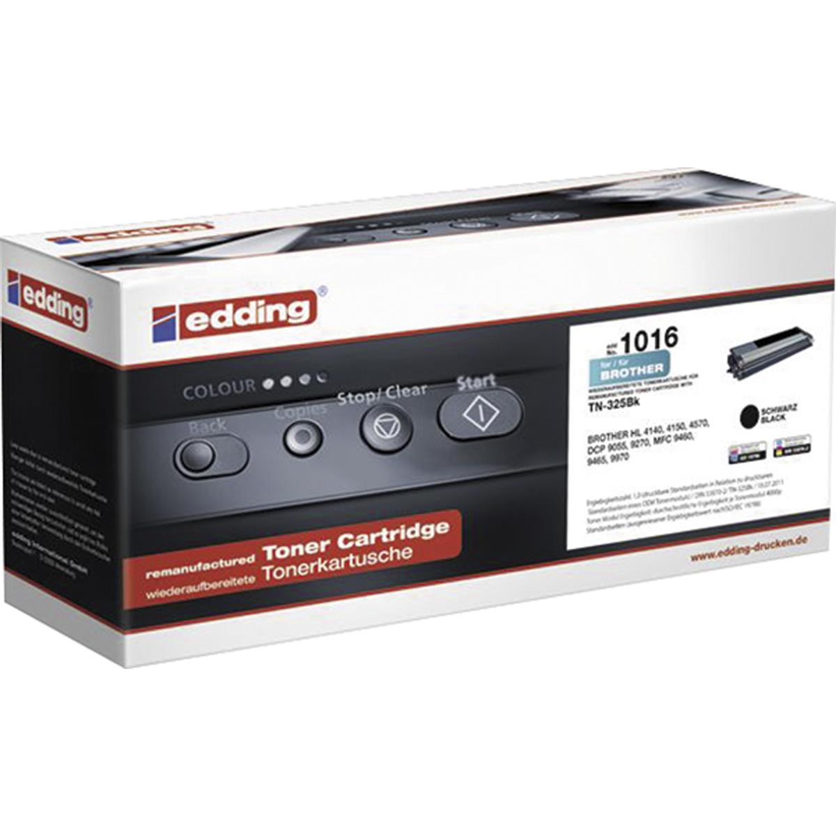 Scatola di cartuccia toner nera con testo e loghi per il modello Brother TN-325BK.