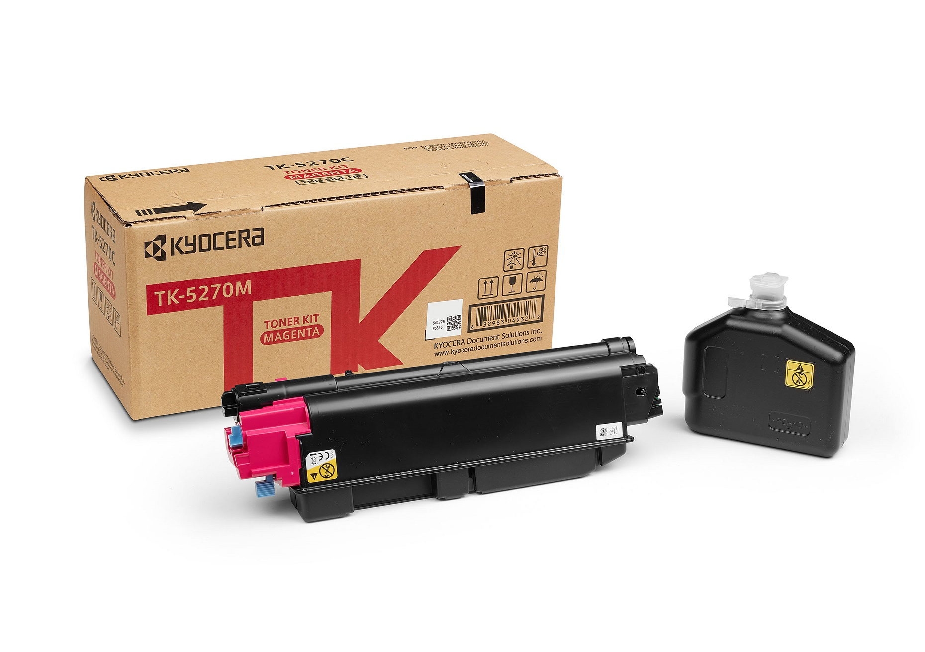 Kit toner magenta Kyocera TK-5270M con scatola e flacone separato.