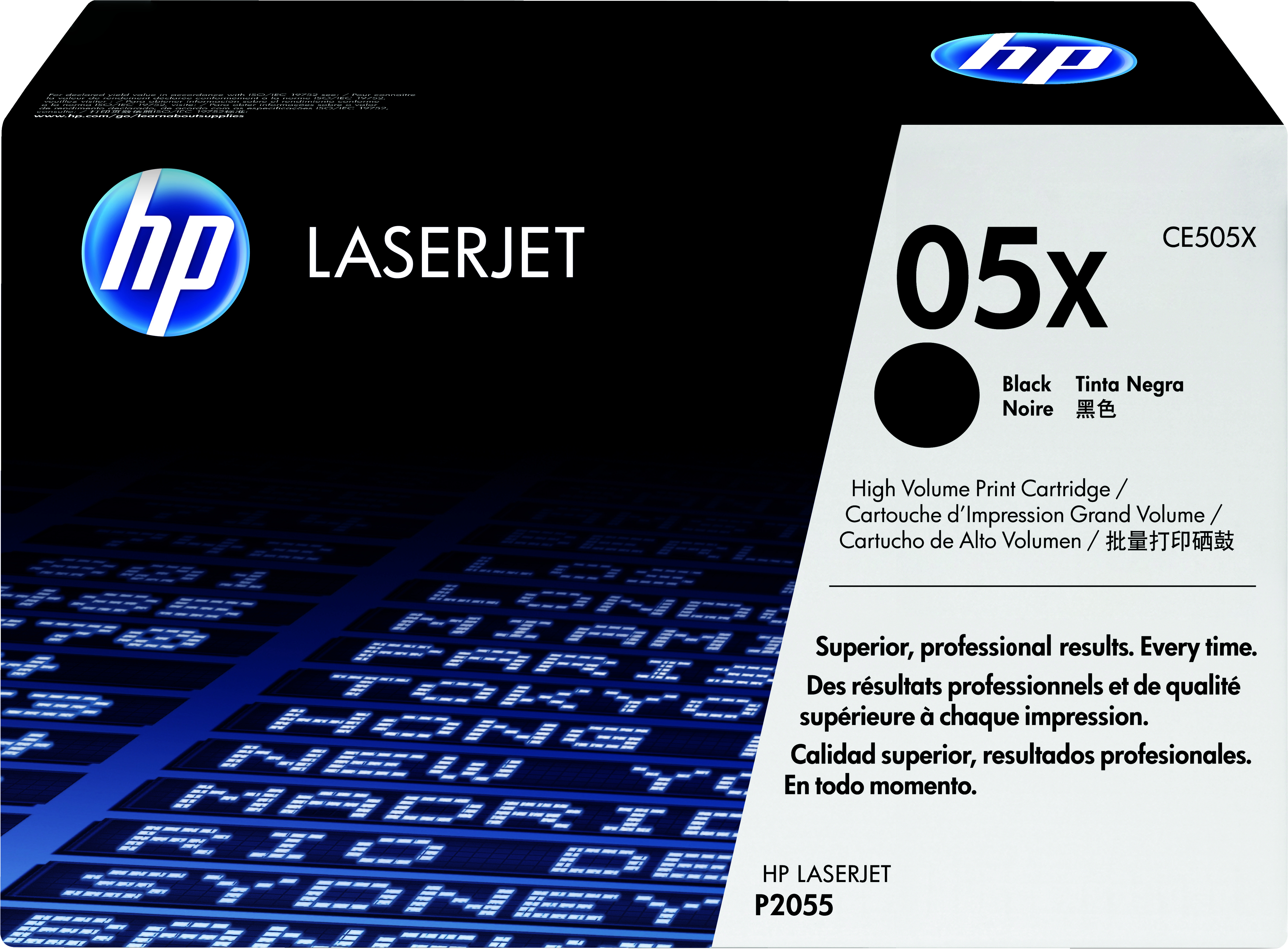 HP LaserJet CE505X Black Toner. Hohe Volumen-Druckkassette.