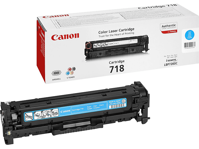 CANON 2661B002 CRG-718C Toner Lazer baskı Cyan